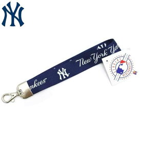 ニューヨーク ヤンキース リボンキーホルダー キーリング キーチェーン MLB NY NEW YORK YANKEES ロゴ メジャーリーグ ベースボール 野球 公式ライセンス アメリカ 雑貨
