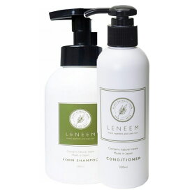 FLF レニーム フォームシャンプー 500ml ＆ コンディショナー 200ml セット 犬 猫 無臭 健康維持 皮膚ケア 被毛 泡 肌が弱い 防虫 ノンシリコン 安心 安全 シャンプー 犬用 猫用 ※ボトルリニューアルしました（画像は旧ボトルになります）