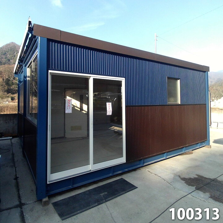 楽天市場】【100313】【中古】5.7m 2連棟 ユニットハウス 《ブラウン 