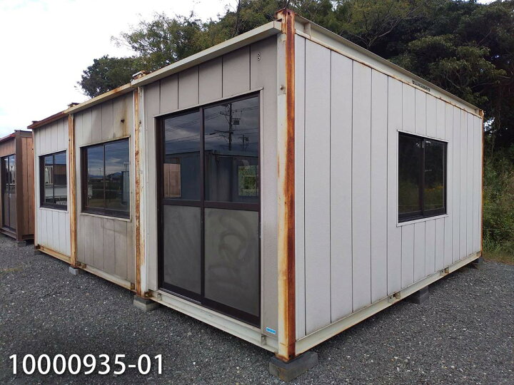 楽天市場 01 中古 5 6m 3連棟 11 8坪 23 7帖 39 1平米 中古ユニットハウス 中古プレハブ 中古コンテナ スーパーハウス バイクガレージ 事務所 倉庫 物置 店舗 現状販売特別価格品 ビッグ10