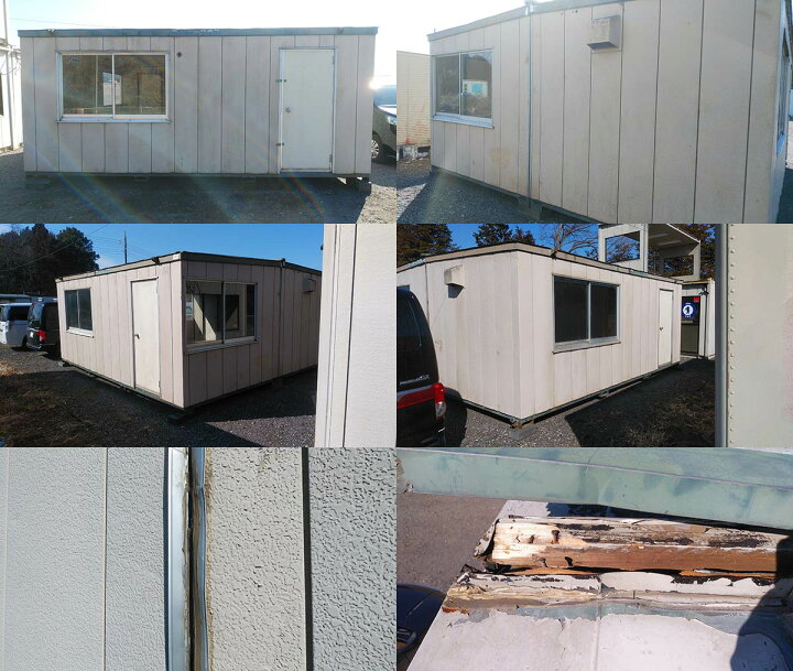楽天市場】【中古】 5.5m 2連棟 ユニットハウス 8.2坪 16.4畳 27.2平米 