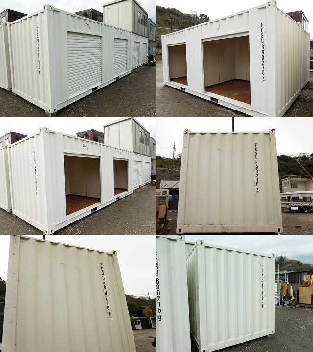 楽天市場】【10002056-06】【中古】中古コンテナ 20ft 2ツ口 4.4坪 8.9 