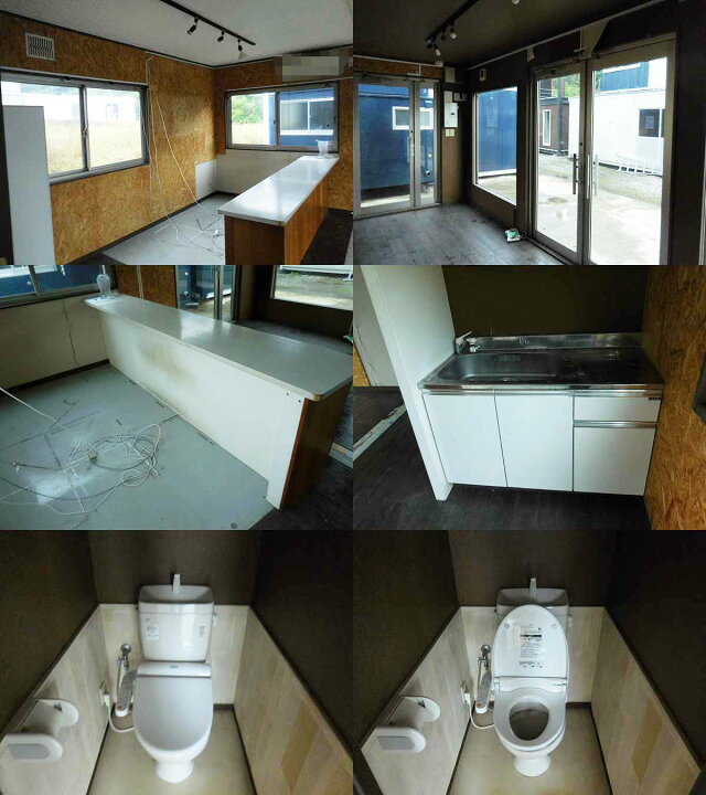 楽天市場】【10003002-01】【中古】5.5m 2連棟 トイレ キッチン 庇 7.6 