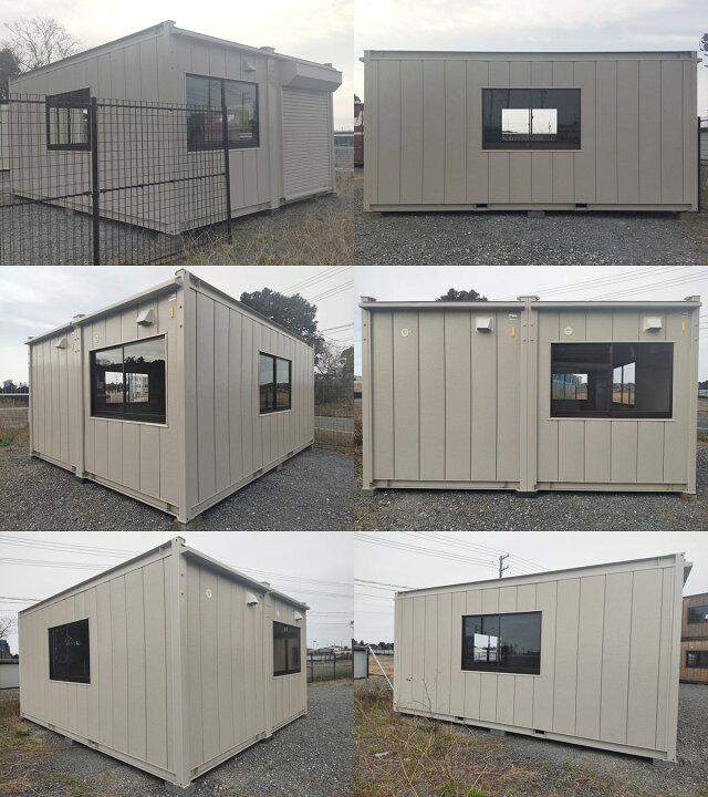 楽天市場】【中古】5.6m 2連棟 ユニットハウス シャッター付き 7.9坪 