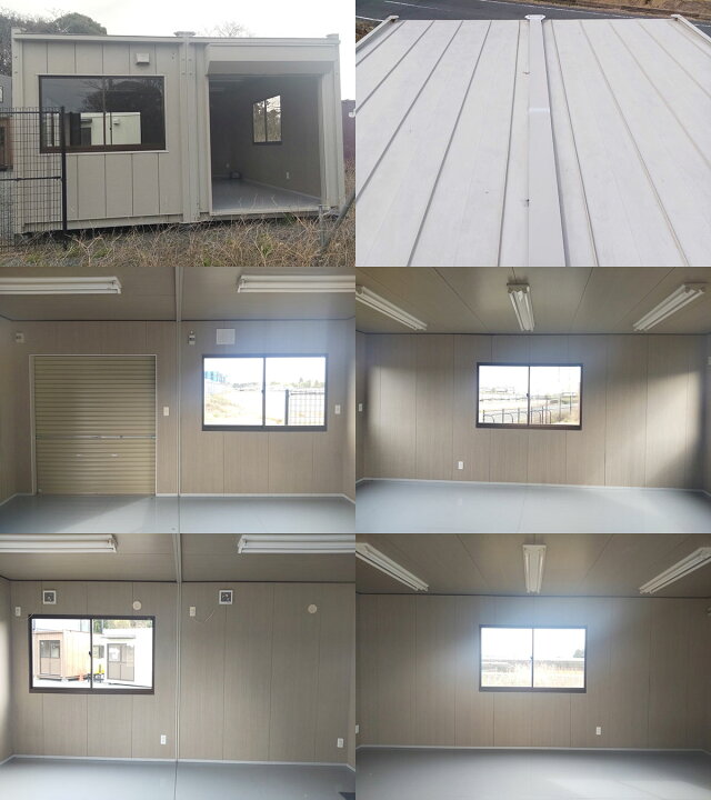 楽天市場】【中古】5.6m 2連棟 ユニットハウス シャッター付き 7.9坪 