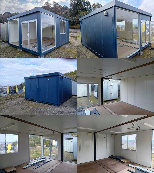 楽天市場】【中古】三協フロンテア 5.7m 2連棟 ユニットハウス 7.6坪 
