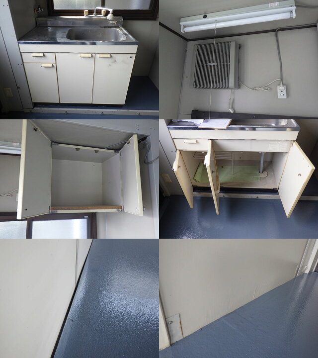 楽天市場】【中古】ナガワ 5.6m 3連棟 キッチン付 ユニットハウス 11.9 