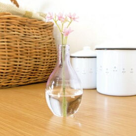 AXCIS アクシス 新生活 花瓶 フローラ フラワーベース ガラス 一輪挿し シンプル 北欧 ガラスベースツートンS パープル