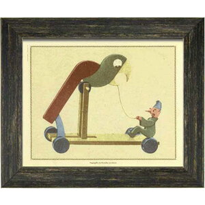 ZAKKA-ART(�C�^���A�����B���e�[�W) �G�݃A�[�g Italian Vintage Poster Frame Pappagallo con Pinocchio con Movim2
