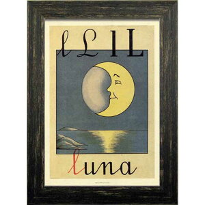 ZAKKA-ART(�A�j�}���A���t�@�x�b�g) �G�݃A�[�g Italian Vintage Poster Frame Luna