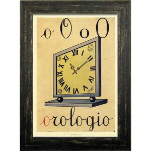 ZAKKA-ART(C^ABe[W) G݃A[g Italian Vintage Poster Frame orologio