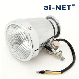 送料無料 Nocturn/ノクターン ヘッドライト メッキ/クリア ビンテージ D016A TW200 CB400SS シャドウ400 SR400 ドラッグスター1100 FTR223 バルカン400 グラストラッカー ドラッグスター400クラシック バンバン200 ST250E aiNET あす楽対応