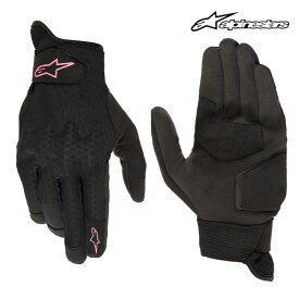 alpinestars/アルパインスターズ 3599723 STATED AIR WOMEN'S GLOVE 1439 BLACK YELLOW PINK スマホタッチ 合皮 街乗り 夏 サマー グローブ バイク 手袋 シンプル バイク バイク レース かわいい かっこいい プロテクター 手袋 お買い物マラソン 開催