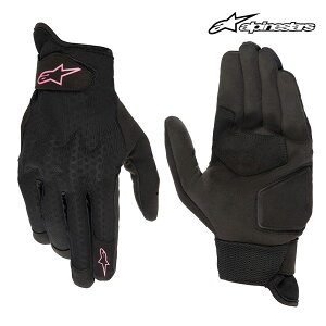 alpinestars/アルパインスターズ 3599723 STATED AIR WOMEN'S GLOVE 1439 BLACK YELLOW PINK スマホタッチ 合皮 街乗り 夏 サマー グローブ バイク 手袋 シンプル バイク バイク レース かわいい かっこいい プロ