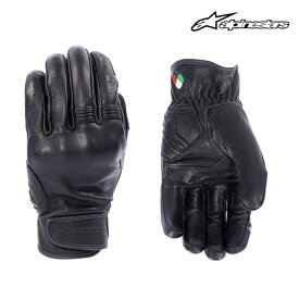 alpinestars/アルパインスターズ 1694799105 DYNO LEATHER GLOVE 1100 BLACK BLACK 2XLサイズ ゴートレザー パンチング加工 スマホタッチ バイク グローブ 高品質 手袋 安全装備 プロテクション 革