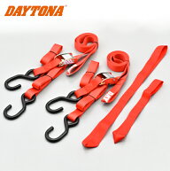 DAYTONA デイトナ タイダウンベルト 耐荷重300kg 2本セット 41930 ラッシングベルト/荷締め機 レッド 車…