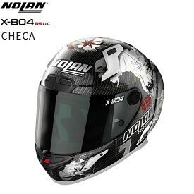 【8月上旬入荷予定】 サイズS(55-56) 送料無料 NOLAN X-804RS ULTRA CARBON CHECA ホワイト/24 44259 フルフェイス ヘルメット レーシング Xシリーズ SG規格（MFJ公認） バイク用 moto 2輪