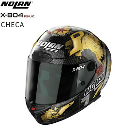 【8月上旬入荷予定】送料無料 NOLAN X-804RS ULTRA CARBON CHECA ゴールド/25 S(55-56) 44255 フルフェイス ヘルメット レーシング Xシリーズ SG規格（MFJ公認） バイク用 moto 2輪