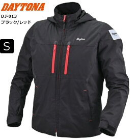 ブラックレッド/Sサイズ 送料無料 デイトナ(Daytona) ウインターウインドブレーカー DJ-013 48571 バイク用 ジャケット 春秋冬 CE規格 ソフトプロテクター付属 防風 簡易防水