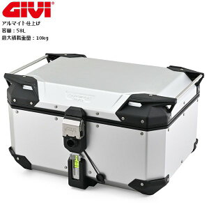 �������� GIVI(�W�r) �o�C�N�p ���A�{�b�N�X ���m�L�[ 58L �A���~�� �L�[�V�����_�[�ʔ� �X�}�[�g�Z�L�����e�B���b�N�Ή� TREKKER OUTBACK EVO SMART�V���[�Y OBKEV58AA �A���}�C�g�d�グ 63480