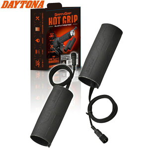 �[������ ���׌㔭�� �f�C�g�i(Daytona) �O���b�v�q�[�^�[ �o�C�N�p �����t�� USB Type-C PD�Ή� �z�b�g�O���b�v �O���b�s�[�O���b�v GG-D WRAP HEAT(100mm) �u���b�N 66035 HOT GRIP