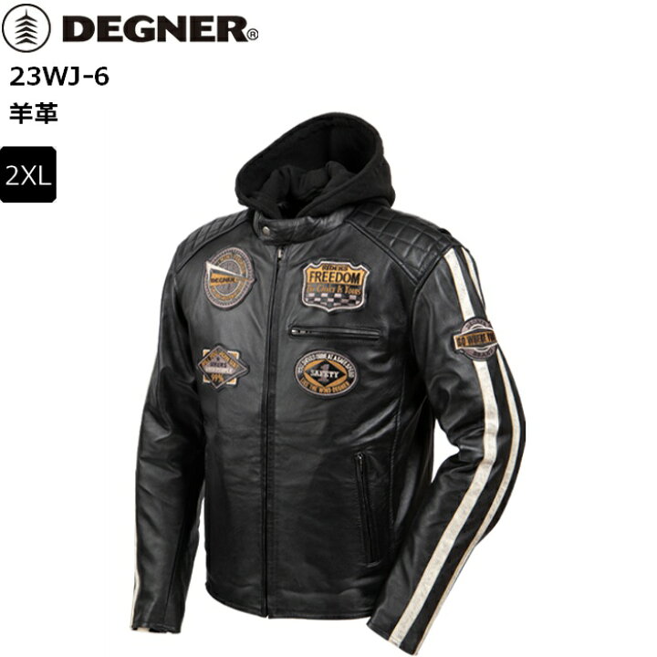 楽天市場】秋冬【送料無料】【2XL/ブラック】デグナー/DEGNER 23WJ-6 