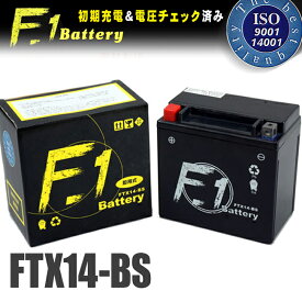 【1年保証付】 F1 バッテリー 【ZZ-R1100 EU/ZXT10D用】バッテリー【YTX14-BS】互換 MFバッテリー 【FTX14-BS】 バイク好き ギフト お買い物マラソン 開催