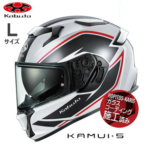 OGK KABUTO �I�[�W�[�P�[�J�u�g KAMUI5 TORZA �J���C5 �g���U KAMUI-5 �z���C�g�u���b�N���b�h L �I�[�g�o�C�p �t���t�F�C�X�w�����b�g