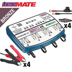 国内正規品 テックメイト 4個同時バッテリー充電 バッテリーメンテナー オプティメイト2 オプティメート2 OptiMate2 DUO 4バンク TM-577 バッテリーチャージャー バッテリー充電器 12V/12.8V 2A出力