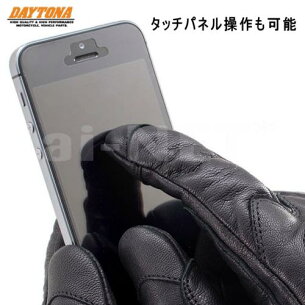 DAYTONAデイトナHBG-010ゴートスキンレザーグローブスマホタッチパネル対応プロテクションタイプブラウンブラックブラック/ブラウンHBG010