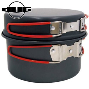 DUG/ダグ(DG-0204)BANQUET-ブラックアルミクッカー大鍋小鍋フライパン【BBQキャンプアウトドアフィッシング登山トレッキングケトルクッカー調理器具フィッシング登山トレッキングファミリーキャンプ】