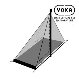 7月上旬入荷予定 YOKA/ヨカ MESH INNER for YOKA TIPI ハーフインナー ブラック 黒 軽量 収納袋 テントインナー オプション TIPI TYPEに使用可能 メッシュ バイク好き ギフト お買い物マラソン 開催