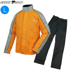 ラフ&ロード RR7815 デュアルテックスコンパクトレインスーツ オレンジ Lサイズ moto バイク用 雨具 合羽 レインウェア 上下セット コンパクト ツーリング 通勤通学 雨対策