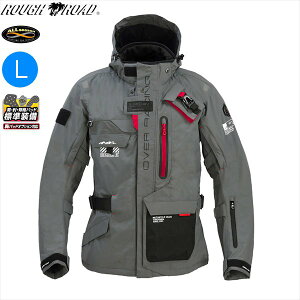 送料無料 ラフ&ロード RR7252 ウォーターシールドコマンドジャケット OVERグレー Lサイズ バイク用 moto ツーリング 通勤通学 ライディングウエア オールシーズン 春夏秋冬 防水 防風 お買い物マ