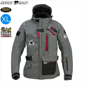 送料無料 ラフ&ロード RR7252 ウォーターシールドコマンドジャケット OVERグレー XLサイズ バイク用 moto ツーリング 通勤通学 ライディングウエア オールシーズン 春夏秋冬 防水 防風 お買い物