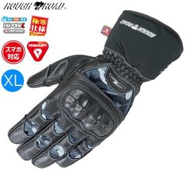 ラフ&ロード RR8661 プリマロフト プロテクトウインターグローブ グレーカモ XLサイズ moto バイク用 ツーリング 通勤通学 秋冬 寒さ対策 おすすめ