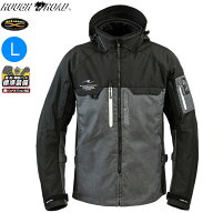 送料無料 ラフ&ロード RR7259 エアベントラフパーカー ブラック×ガンメタ Lサイズ 撥水素材 肩・肘・背…