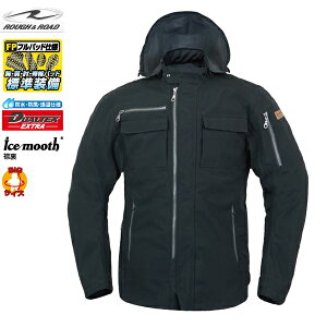 ラフ&ロード RR7247 デュアルテックスストームパーカーFP ブラック【送料無料】 オールシーズンウェア moto バイク 通勤 通学 ツーリング バイク好き ギフト