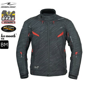 BMサイズ ラフ&ロード RR7251 エアベントライディングジャケット スラッシュ-ブラック×レッド moto バイク用 ツーリング 通勤 通学 春夏秋冬 オールシーズン ラフロ バイク好き ギフト