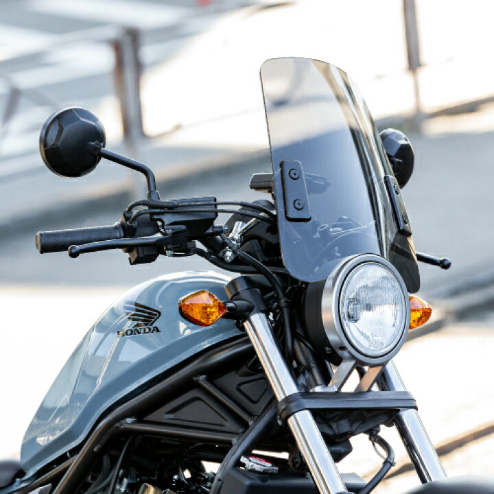 楽天市場 6ヶ月保証付 Shadow シャドウ ファントム スクリーンバイザー メーターバイザー 中型タイプ スモークスクリーン 風防 汎用 Ainet製 付属付 アイネット楽天市場店