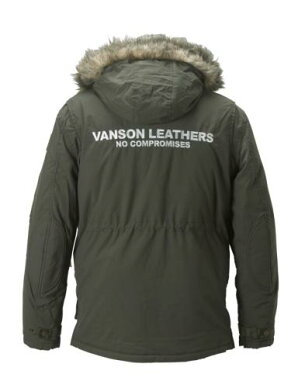 【送料無料】VS17109WVANSON/バンソン2017年秋・冬モデルNYLONJACKET/ナイロンジャケット【ブラックカーキ】防寒・防水・透湿