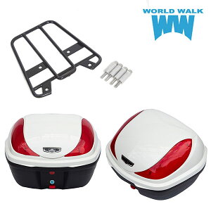 WW/ワールドウォーク wca-12-hwb32-12_whi トリシティ純正色塗装リアボックス キャリアセット トリシティ 125 155 ホワイトメタリック6 高強度ABS プッシュロック 受注生産品 カスタム バイク収納 ツ