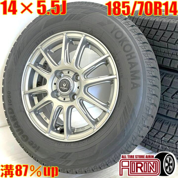 楽天市場】中古 185/70R14 タイヤホイール 4本セットYOKOHAMA iceGUARD 