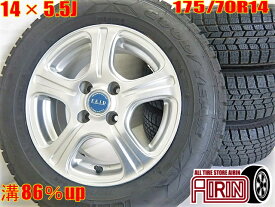 中古 175/70R14 タイヤホイール 4本セットGOODYEAR ICE NAVI6 FEID タイヤホイールセットヴィッツ ハイブリッド カローラアクシオ ヤリス ウイングロード ラティオ などタイヤ ホイール 14インチ スタッドレスタイヤ