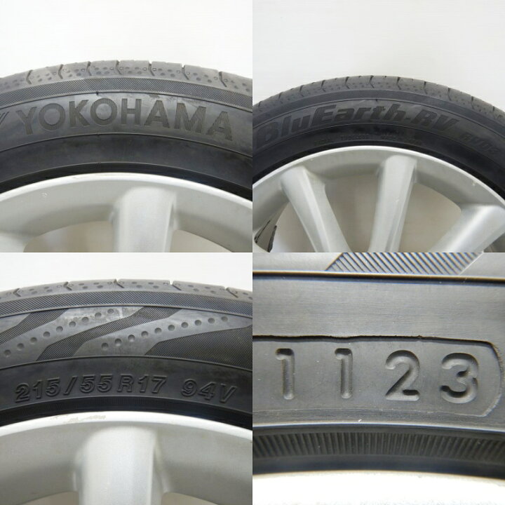 楽天市場】中古 215/55R17 タイヤホイール 4本セットYOKOHAMA BluEarth 