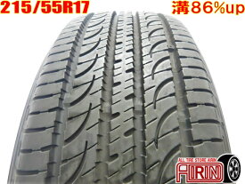 中古 215/55R17 YOKOHAMA GEOLANDAR SUV 夏タイヤ 1本 単品レクサスHS MIRAI クラウンアスリート オデッセイ ヴェゼル ジューク スカイライン ティアナ ゴルフ 中古タイヤ サマータイヤ 17インチ