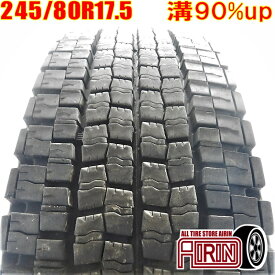 【ポイント10倍!!お買い物マラソン限定】中古 245/80R17.5 133/131J DUNLOP SP001 冬タイヤ トラック用 1本単品4トン 増トン車 積載車 中型トラック ユニック 中古タイヤ 中古トラックタイヤ スタッドレスタイヤ 17.5インチ