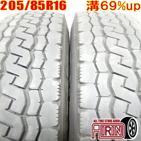 【ポイント10倍!!お買い物マラソン限定】中古 205/85R16 117/115L BRIDGESTONE DURAVIS M804 夏冬タイヤ トラック用 2本セットエルフ中古タイヤ 中古トラックタイヤ 16インチ