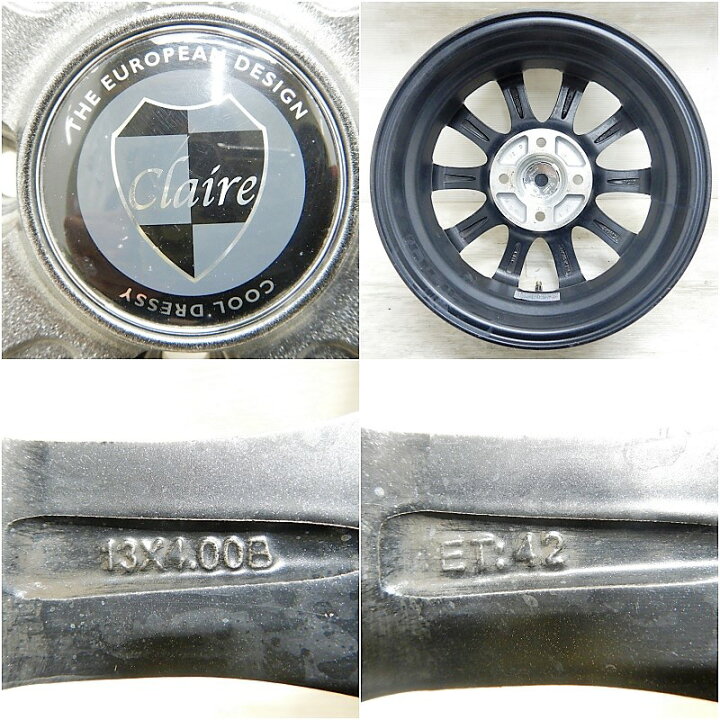 楽天市場】中古 13インチ アルミ Clarre 4本セットモコ ルークス 