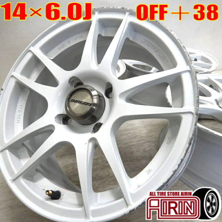 楽天市場】中古 14インチ アルミ DIREZZA 4本セット不明アルミホイール  